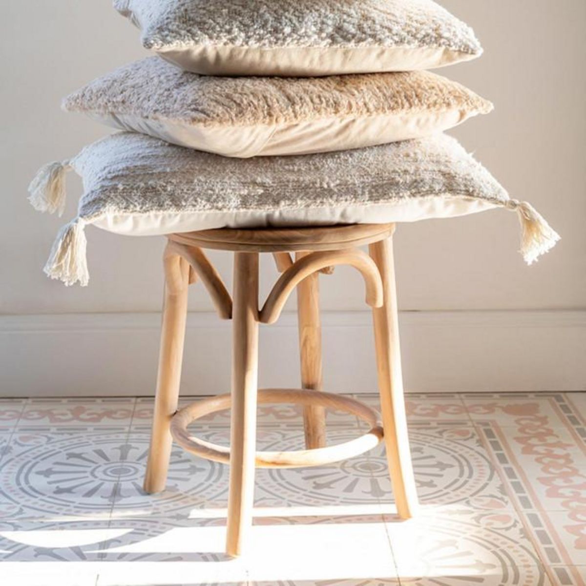 Paris Prix Tabouret en Teck  Ali  50cm Naturel