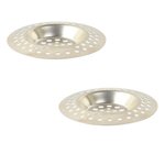 Lot de 2 grilles pour évier, Plastique, Blanc, 6-7cm[51] - Cdiscount Maison