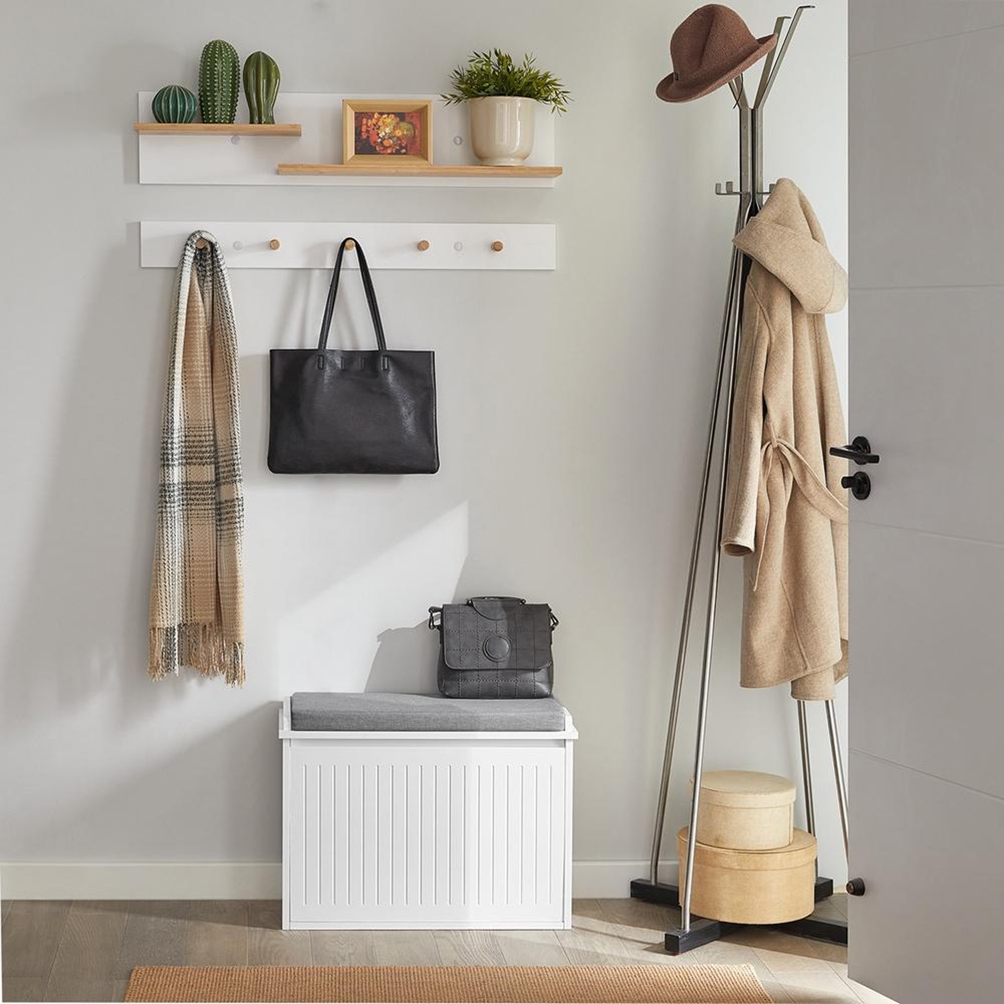 Voir la diapositive 5 : SOBUY SoBuy - Banc de rangement à chaussures avec une porte - Moderne - FSR98