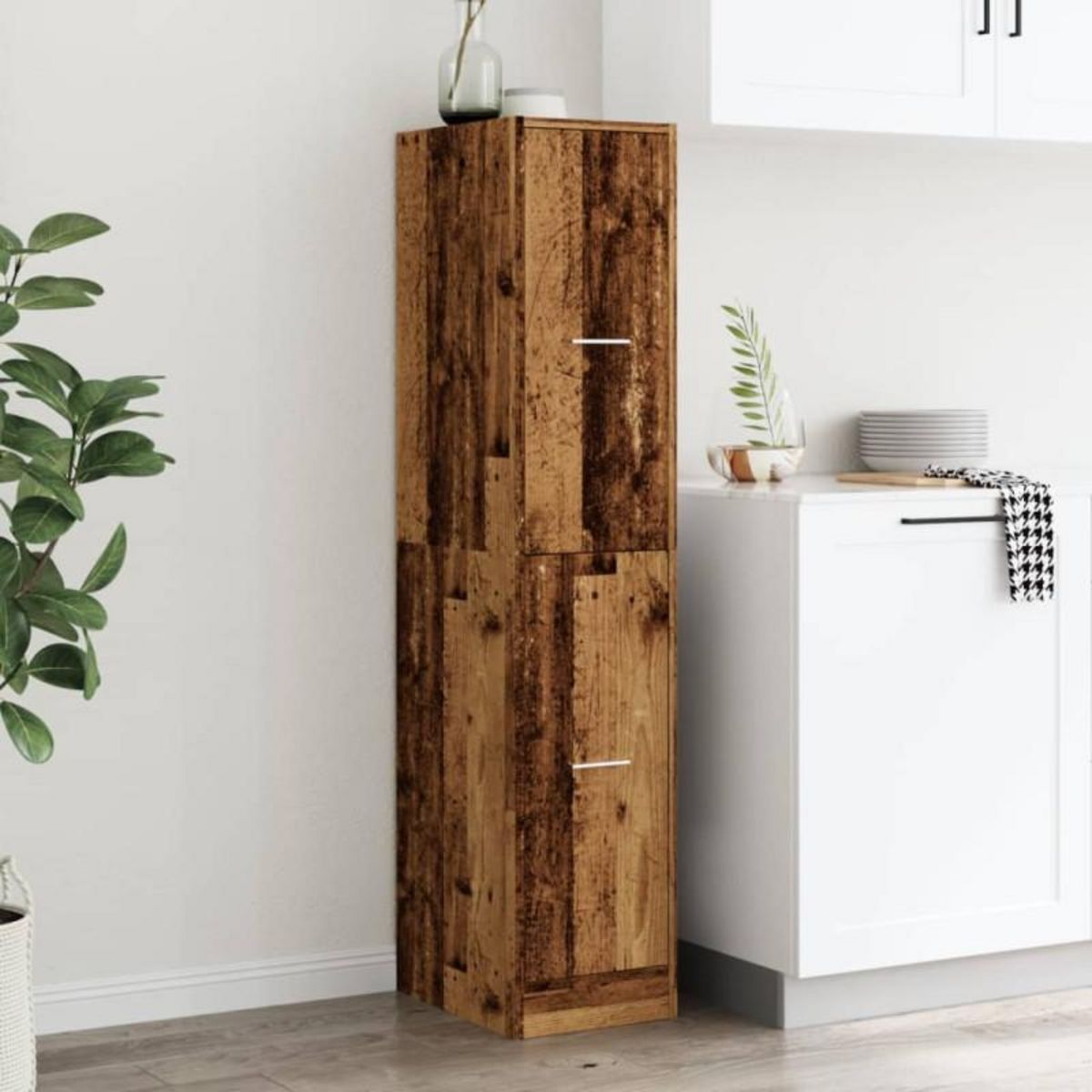VIDAXL Armoire d apothicaire vieux bois 30x41x144,5 cm bois ingénierie