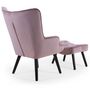 Voir la diapositive 4 : Paris Prix Fauteuil & Pouf Scandinave  Nomi  100cm Rose
