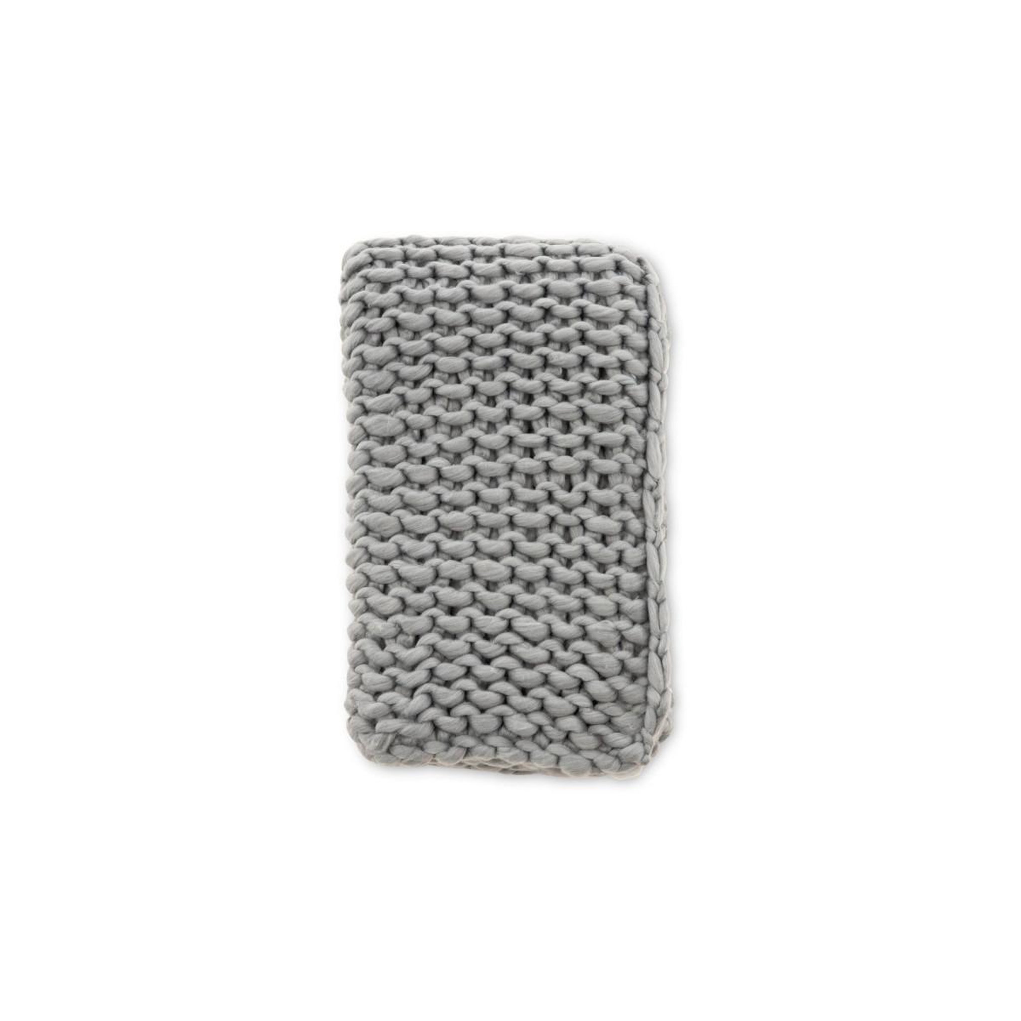 Voir la diapositive 2 : Paris Prix Plaid uni  kate  130x170cm gris clair