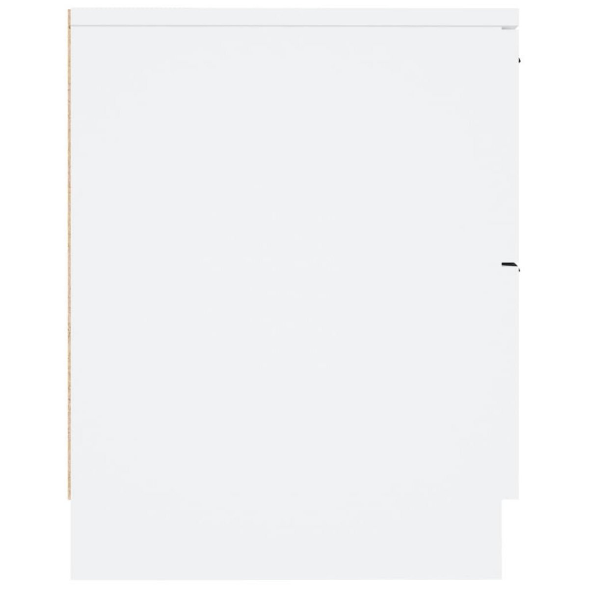 VIDAXL Tables de chevet 2 pcs Blanc Bois d'ingenierie