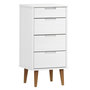 Voir la diapositive 2 : VIDAXL Commode MOLDE Blanc 40x35x82 cm Bois de pin massif