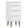 Voir la diapositive 2 : VIDAXL Commode MOLDE Blanc 40x35x82 cm Bois de pin massif