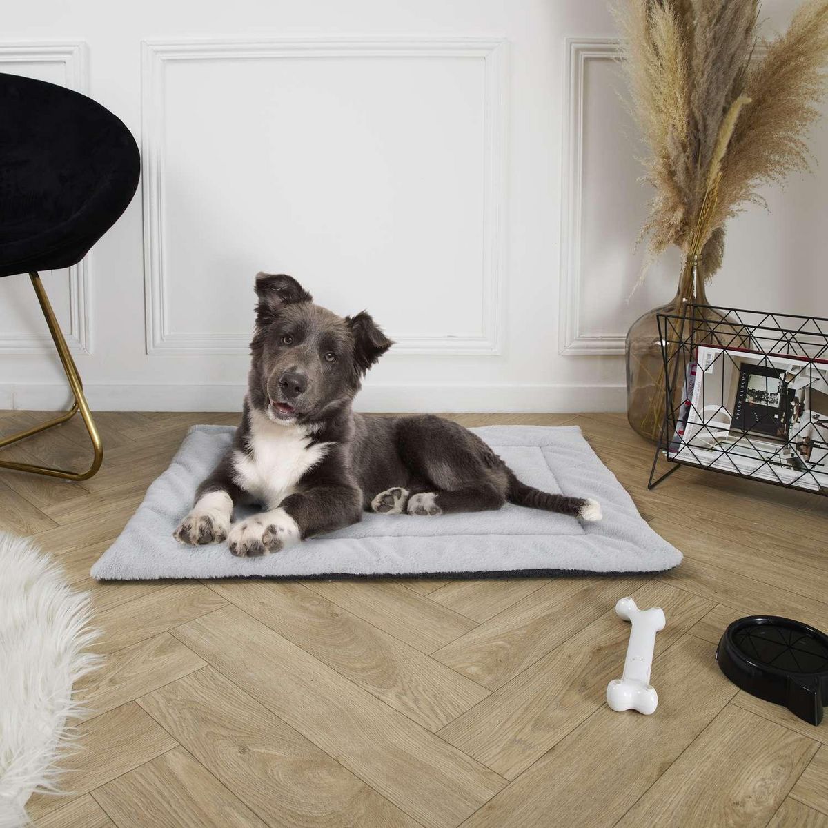 The concept Factory Tapis doux Jazz pour chien et chat - Gris
