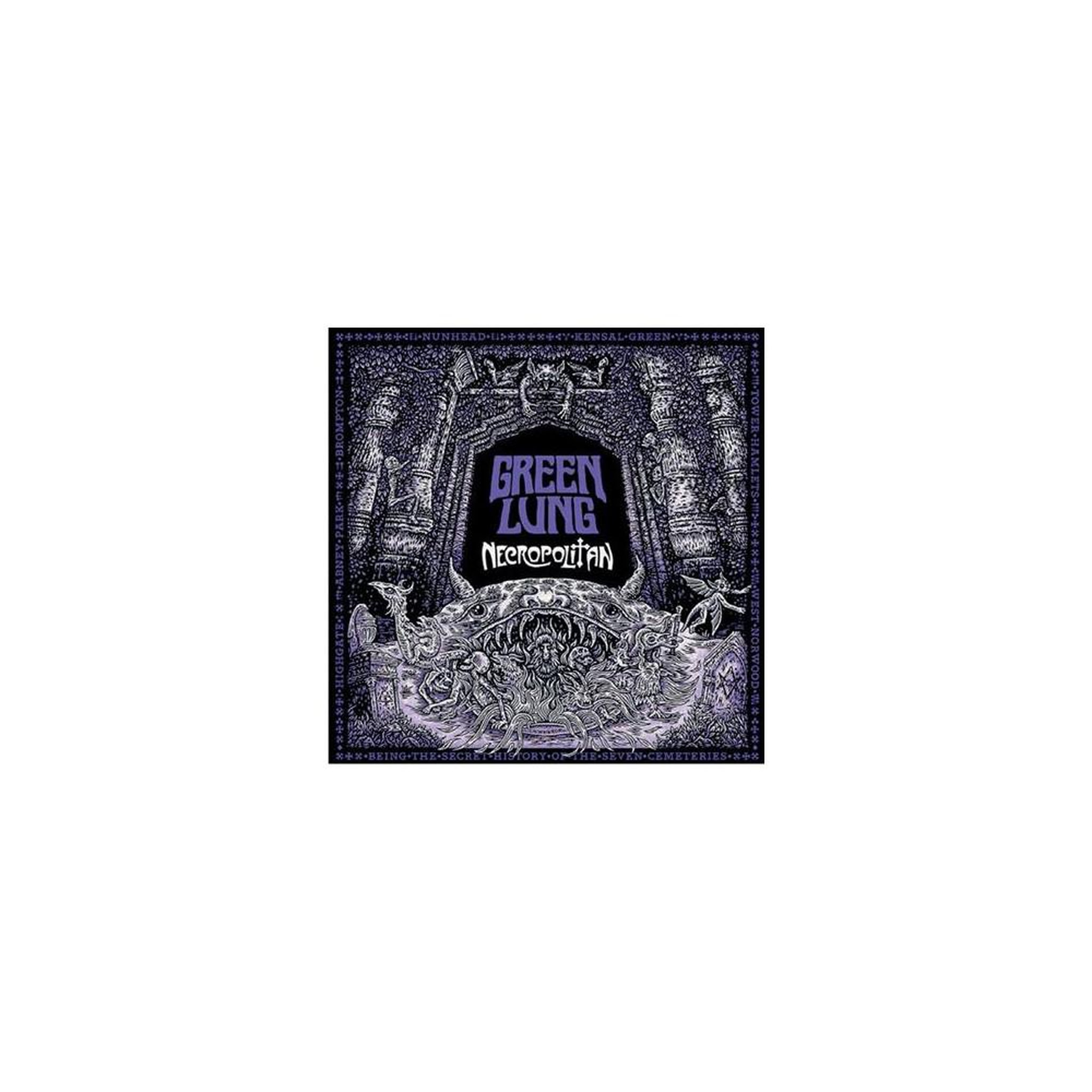 Vinyle lp 12  green lung necropolitan violet violet 33t, métal/fusion international, 9 titres
