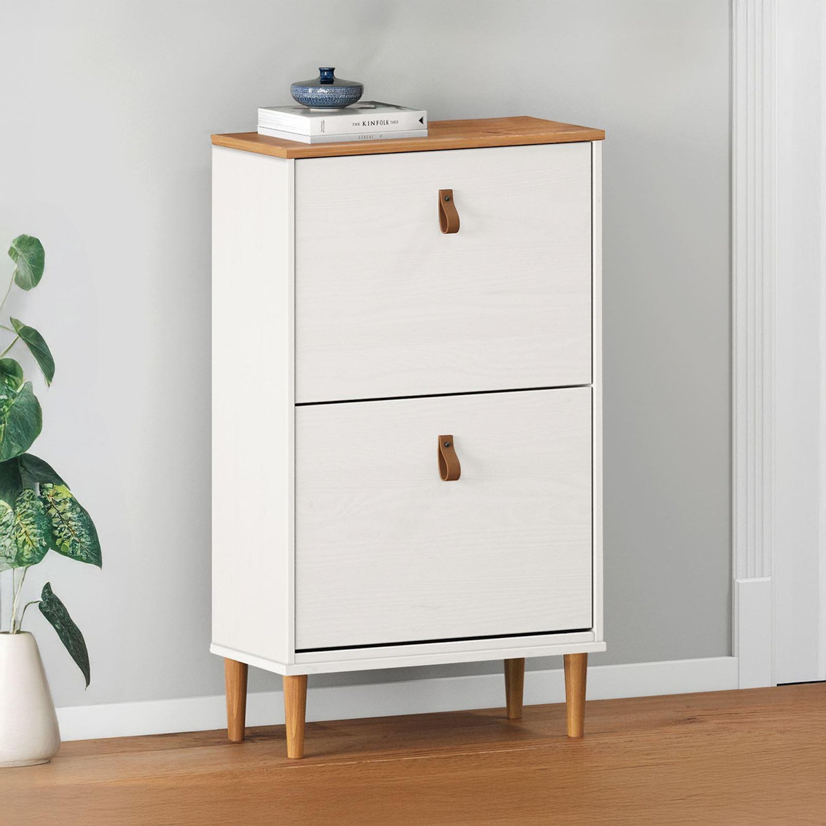 IDIMEX Meuble à chaussures entrée MIKKA en bois massif