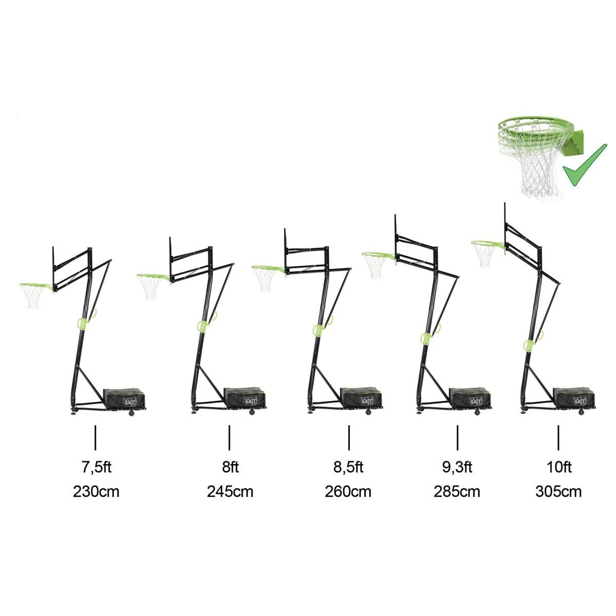 EXIT TOYS Panier de basket mobile à roulettes avec cercle dunk Galaxy - Exit Toys