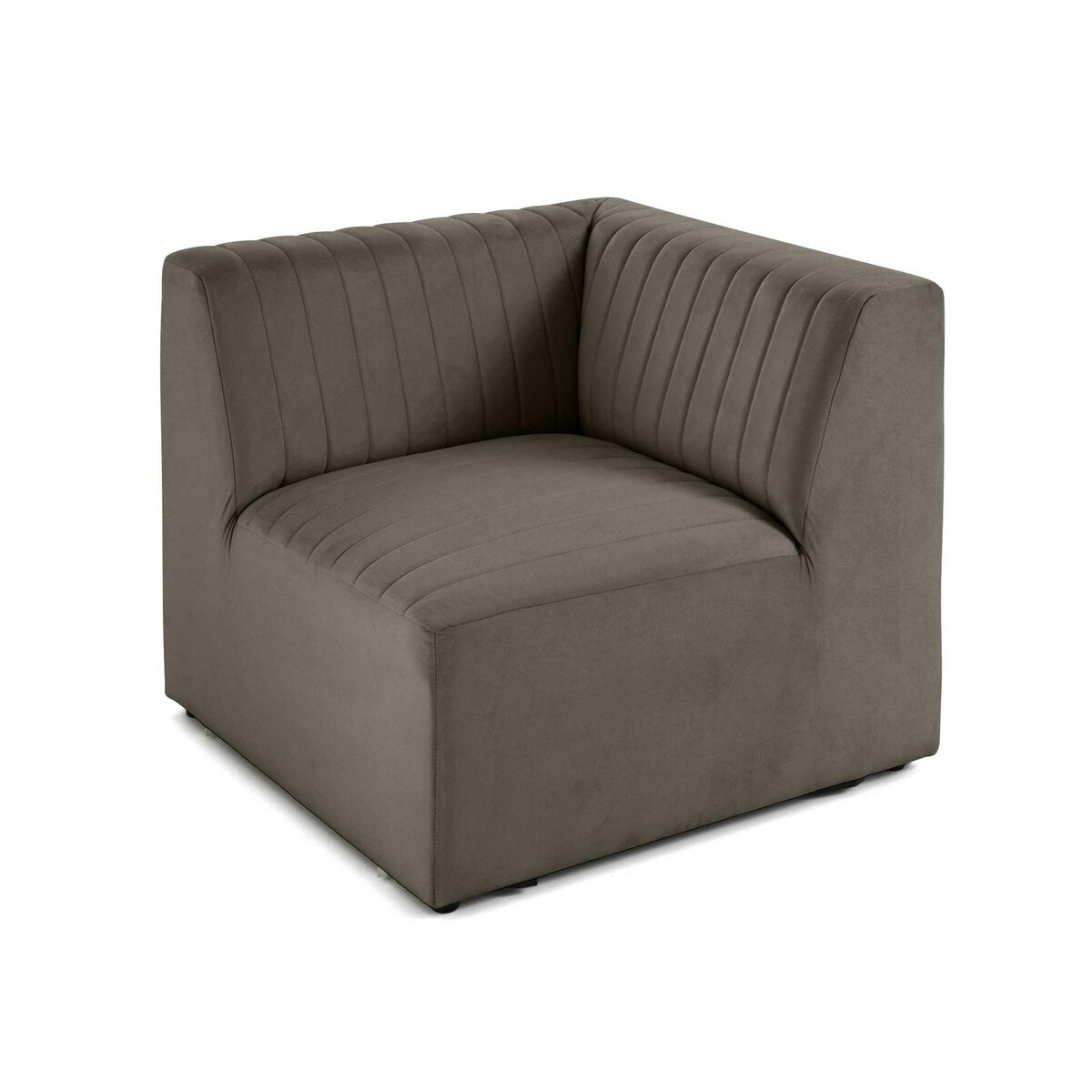 LISA DESIGN Nova - module d'assise d'angle réversible - en velours