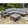 Voir la diapositive 2 : DCB GARDEN Salon bas de jardin en angle - 5/6 places - Aluminium - Anthracite