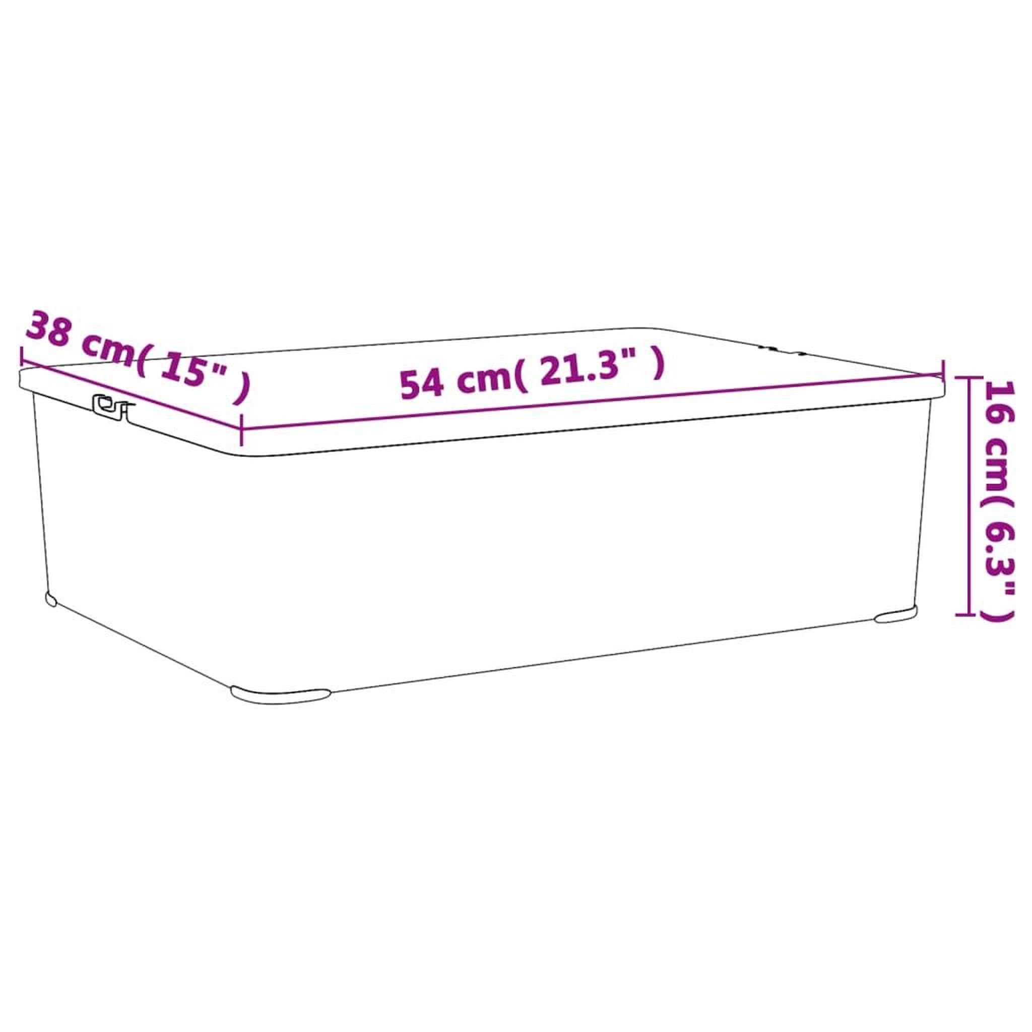 Voir la diapositive 6 : VIDAXL Boîtes de rangement en plastique 6 pcs 25 L empilables