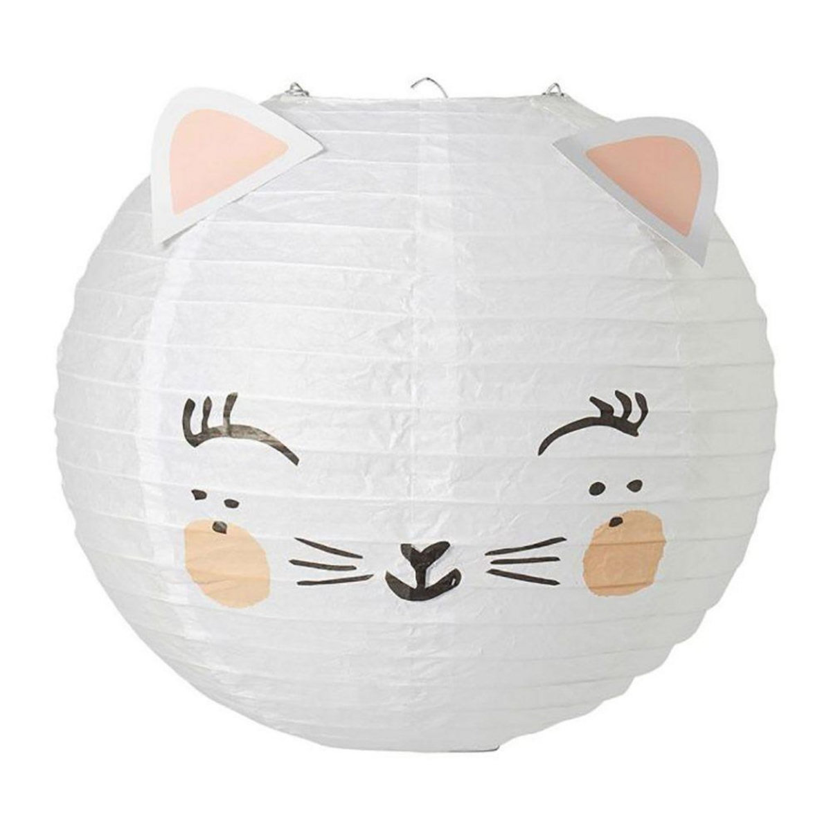 OSTARIA Suspension boule japonaise chat rose D35