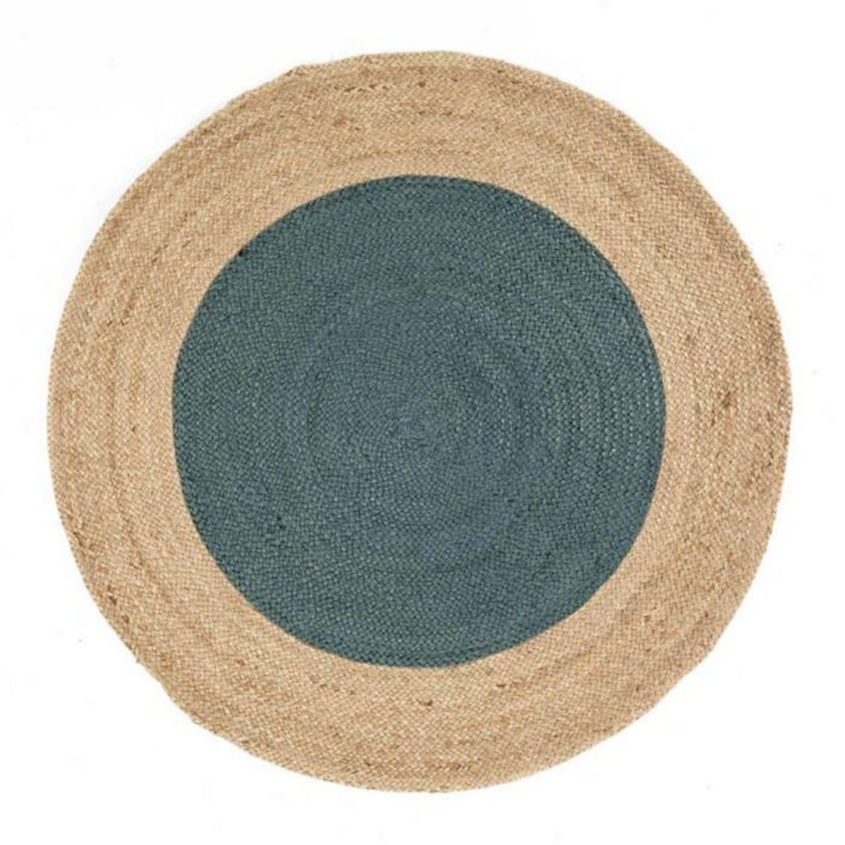 Paris Prix Tapis Rond en Jute  Napoli  120cm Bleu