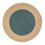 Voir la diapositive 1 : Paris Prix Tapis Rond en Jute  Napoli  120cm Bleu