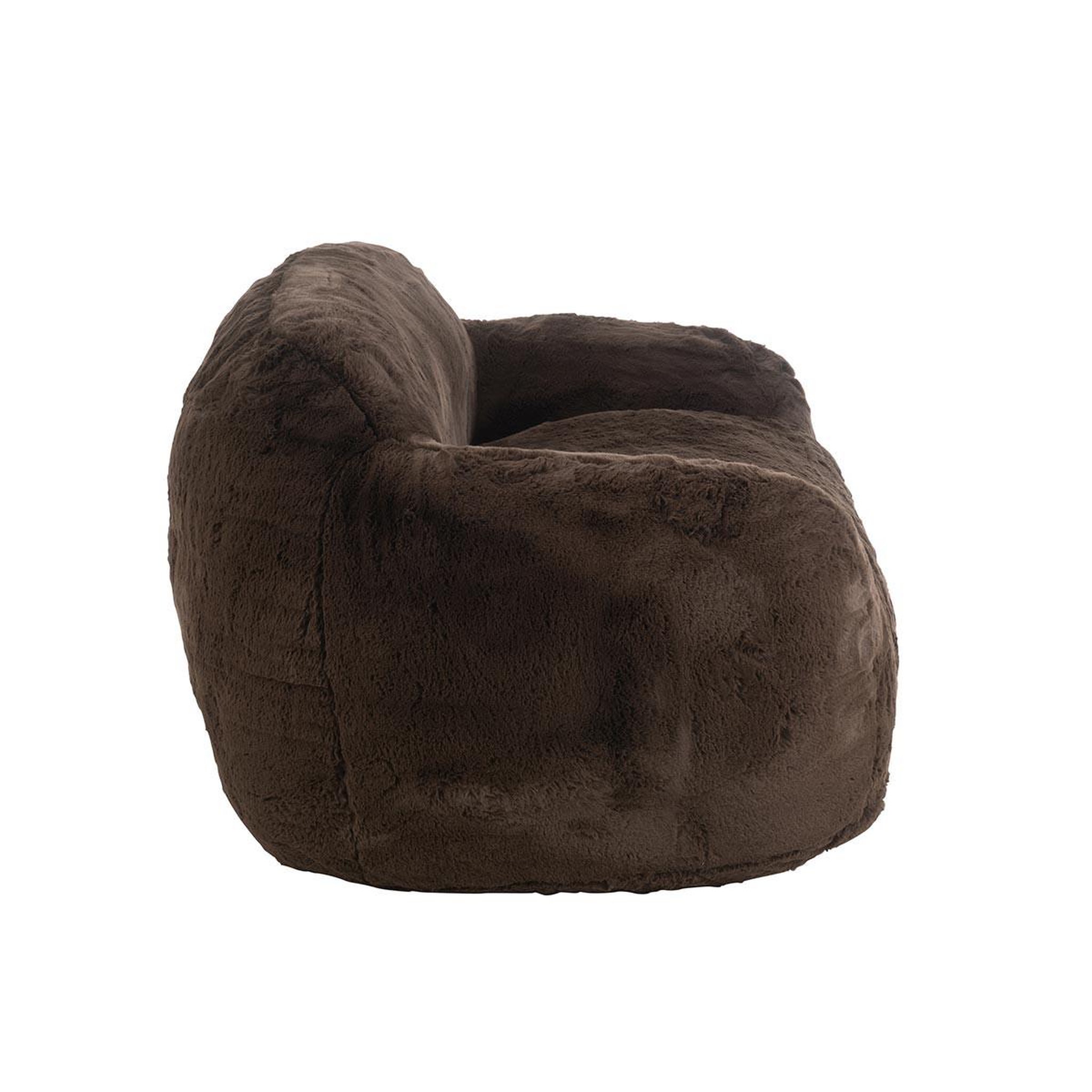 Voir la diapositive 3 : J-LINE Canapé droit 2 places  cutie  152cm marron