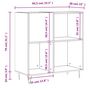 Voir la diapositive 6 : VIDAXL Armoire a disques chene marron 84,5x38x89 cm bois d'ingenierie