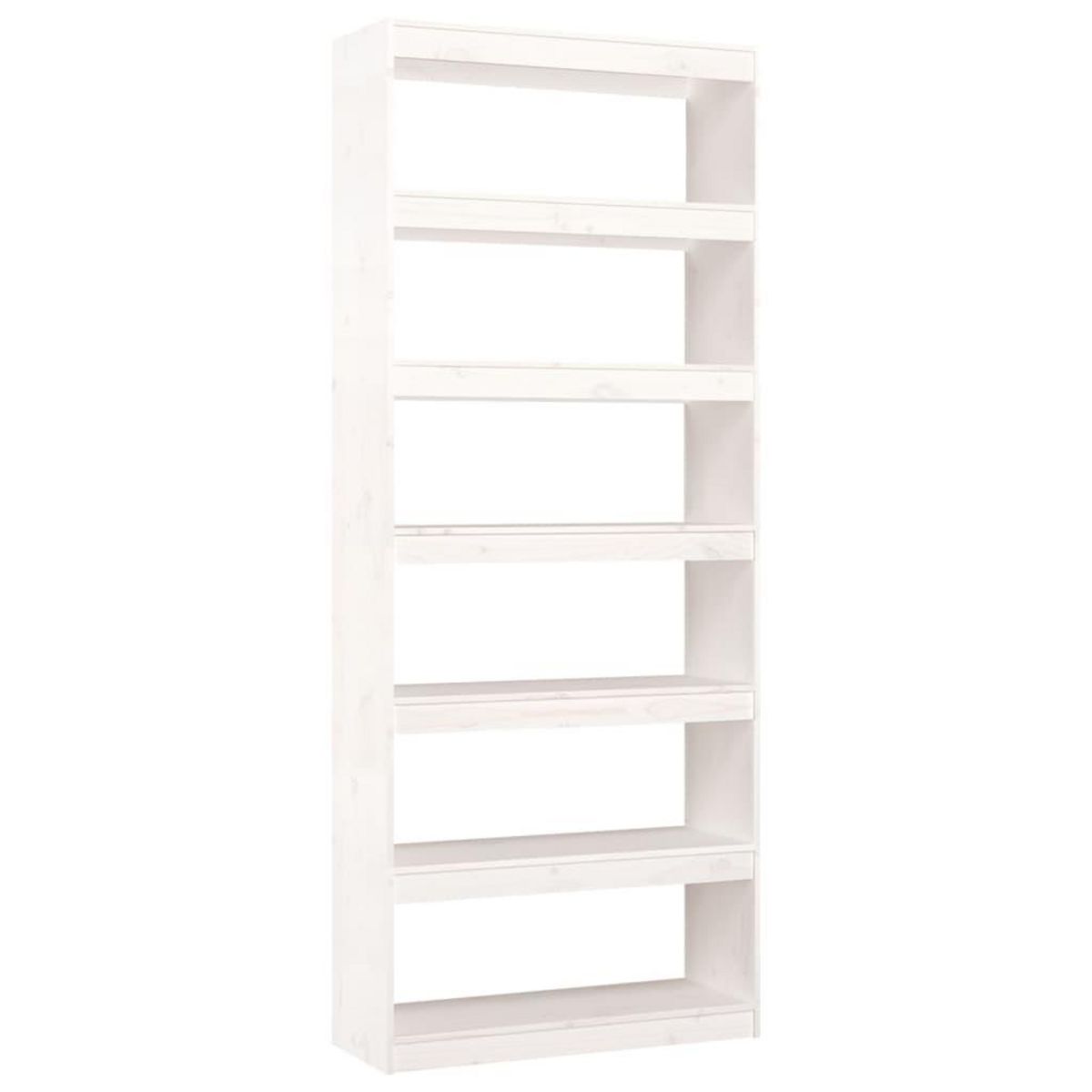 VIDAXL Bibliotheque/Separateur de piece Blanc 80x30x199,5cm Pin massif