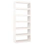 Voir la diapositive 2 : VIDAXL Bibliotheque/Separateur de piece Blanc 80x30x199,5cm Pin massif