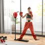 Voir la diapositive 2 : HOMCOM Punching ball autoportant hauteur réglable 70-105 cm gants pompe inclus