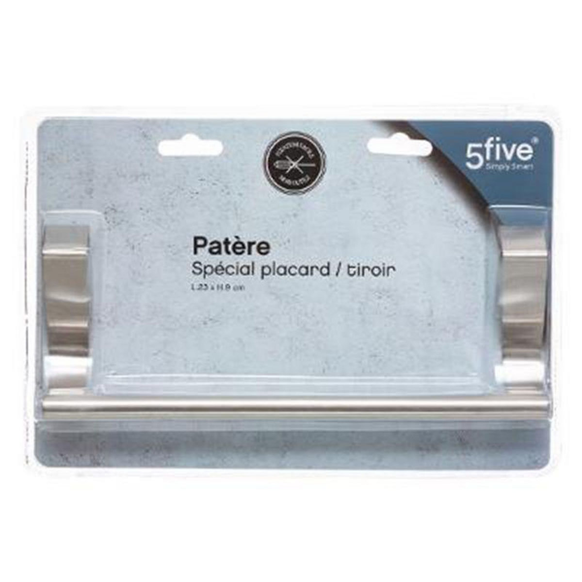  Patère en Inox  Placard  23cm Argent