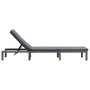 Voir la diapositive 3 : VIDAXL Chaise longue avec coussin Resine tressee Anthracite