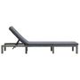 Voir la diapositive 3 : VIDAXL Chaise longue avec coussin Resine tressee Anthracite