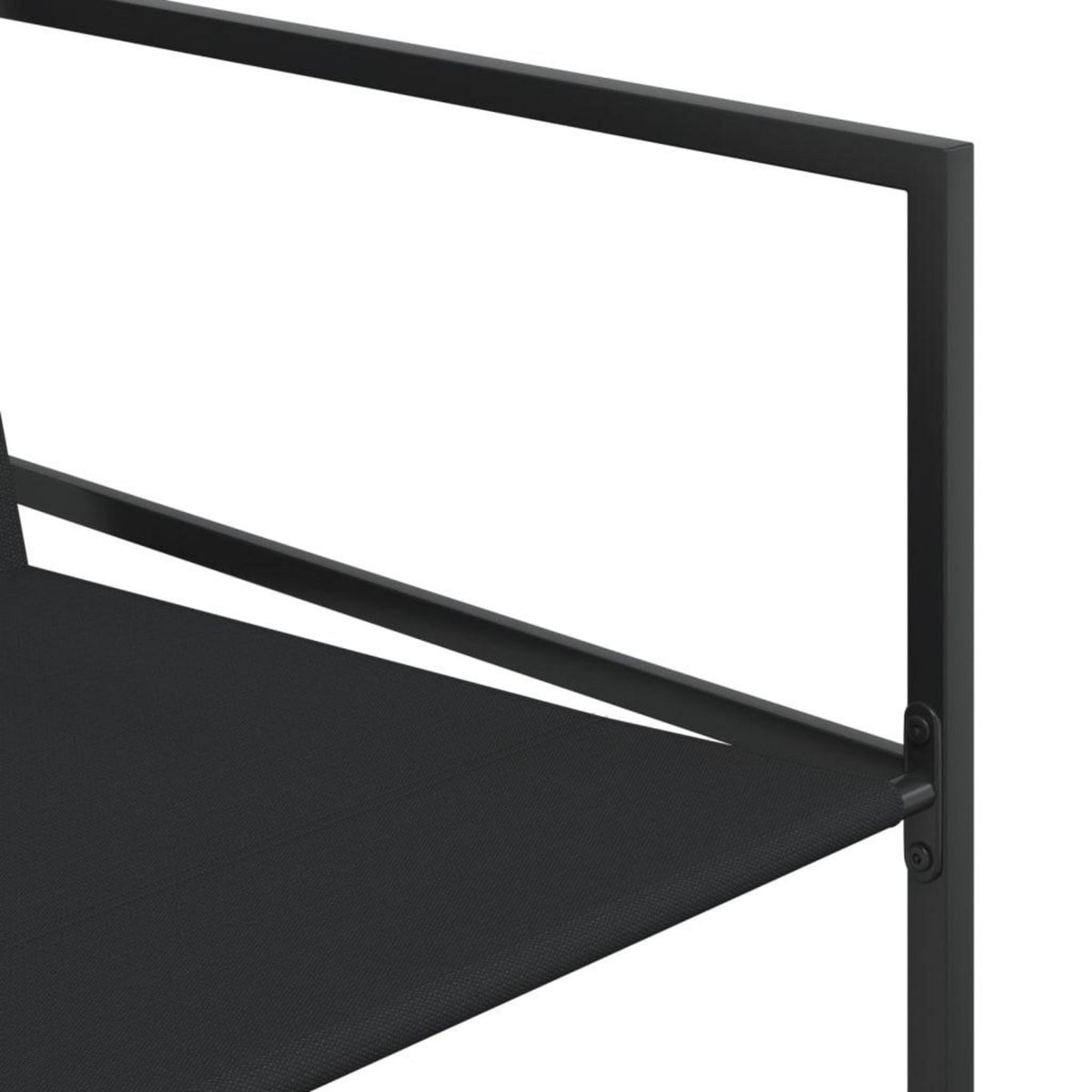 VIDAXL Ensemble a manger de jardin 11 pcs noir textilene