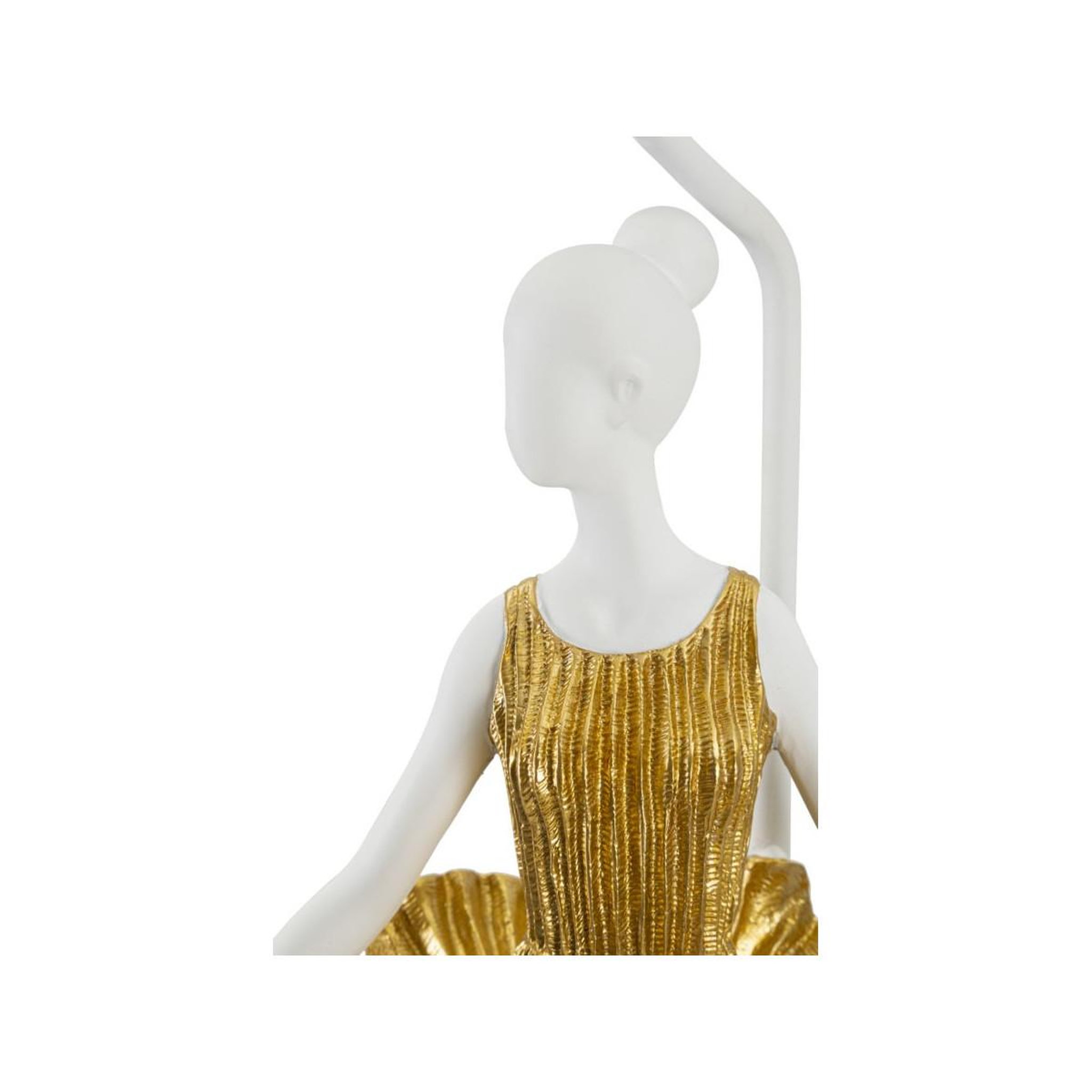 Voir la diapositive 3 : Paris Prix Lampe à poser en résine  dancer  90cm blanc & or