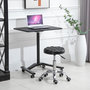 Voir la diapositive 2 : HOMCOM HOMCOM Tabouret massage à roulettes réglable en hauteur pivotant 360° assise synthétique capitonnée noire