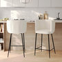 Voir la diapositive 2 : Rendez vous déco Lot de 2 chaises pour îlot central 67 cm en tissu bouclé beige-Rosy