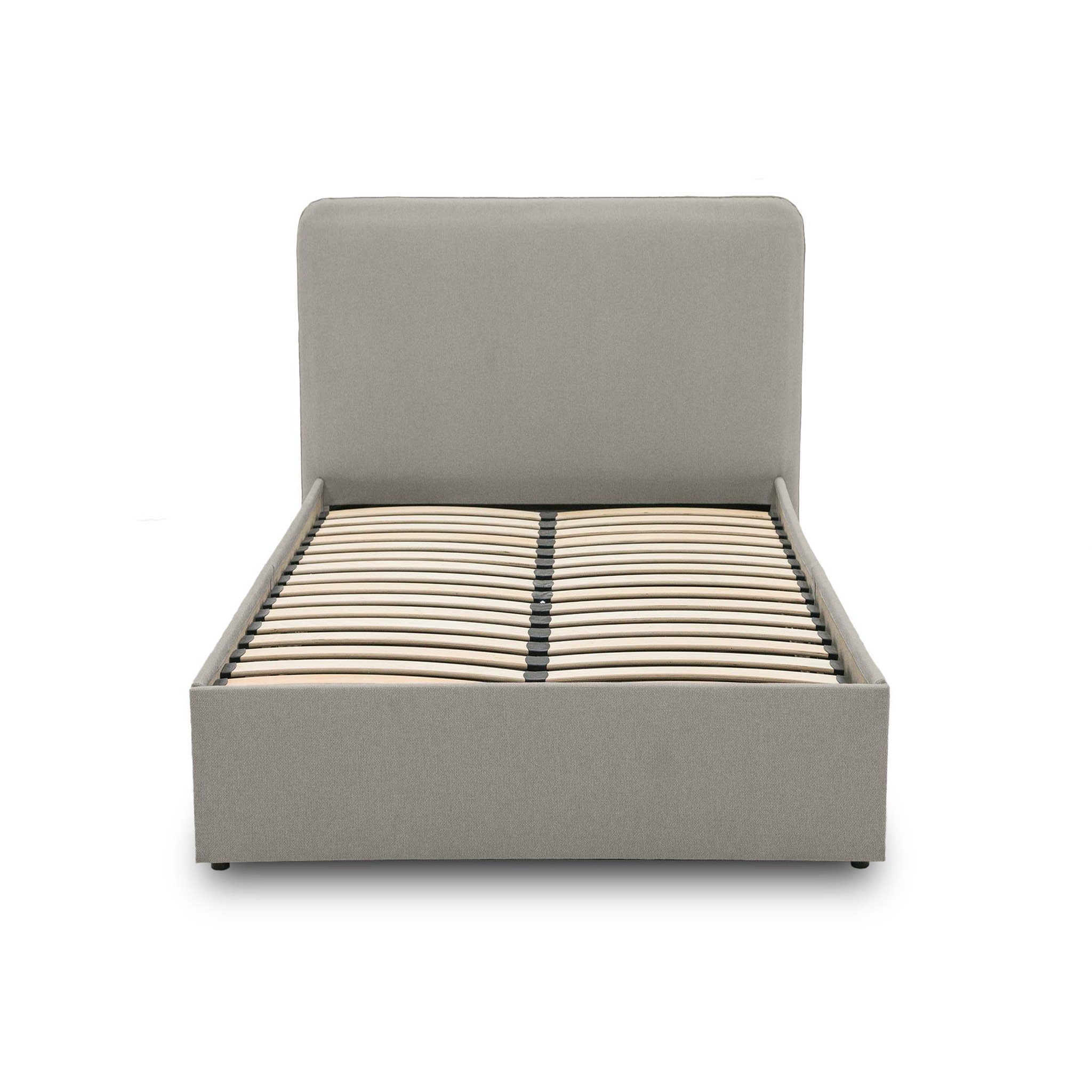 Voir la diapositive 1 : BEST MOBILIER Goyave - lit coffre - 140x190 - en tissu - sommier inclus