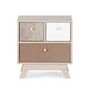 Voir la diapositive 4 : VS VENTA-STOCK Table de chevet Maia 3 tiroirs multicolores