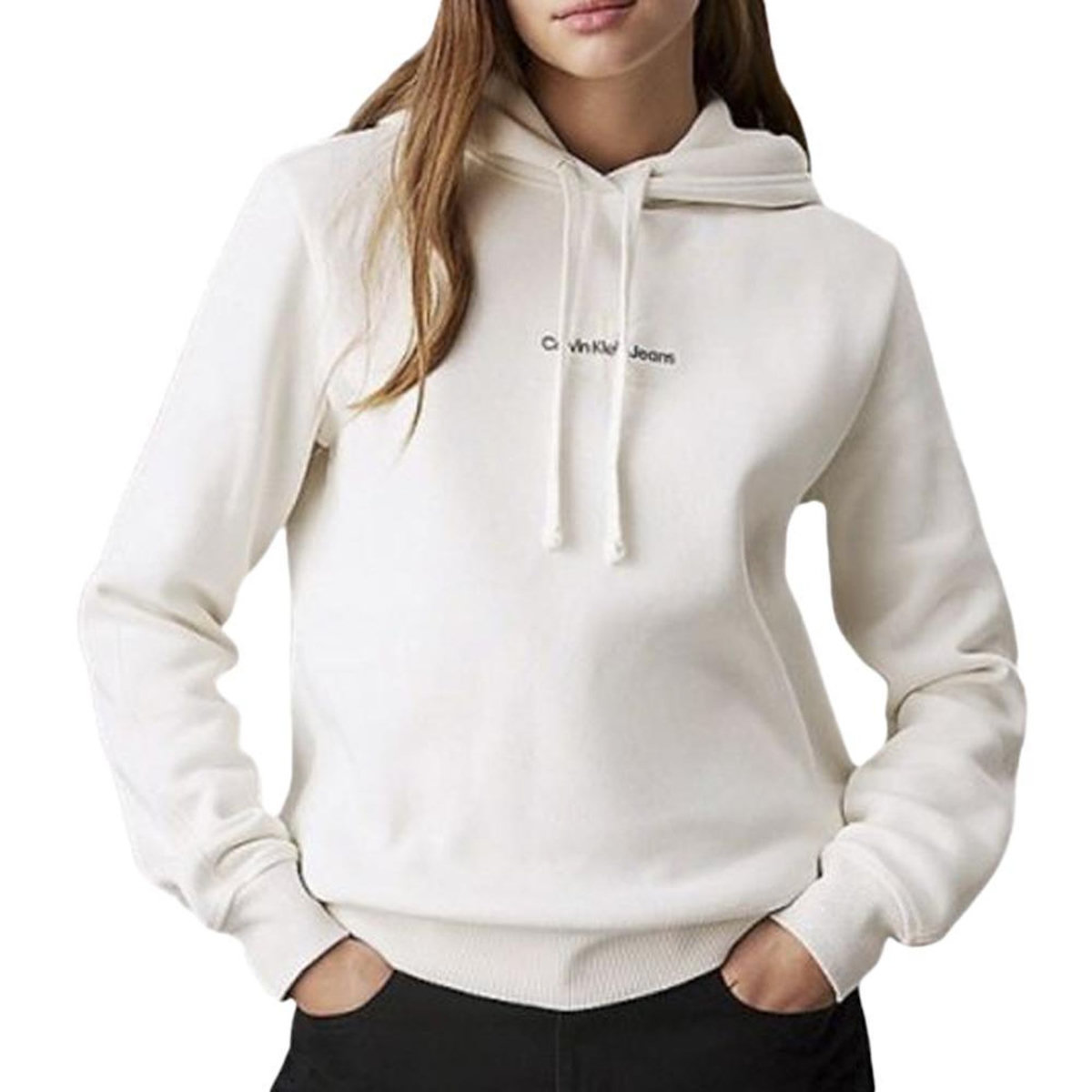 CALVIN KLEIN JEANS Sweat Écru Femme Calvin Klein Jeans Hoo