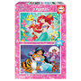Voir la diapositive 1 : EDUCA Puzzle 2 x 48 - Princesse Ariel et Princesse Jasmin