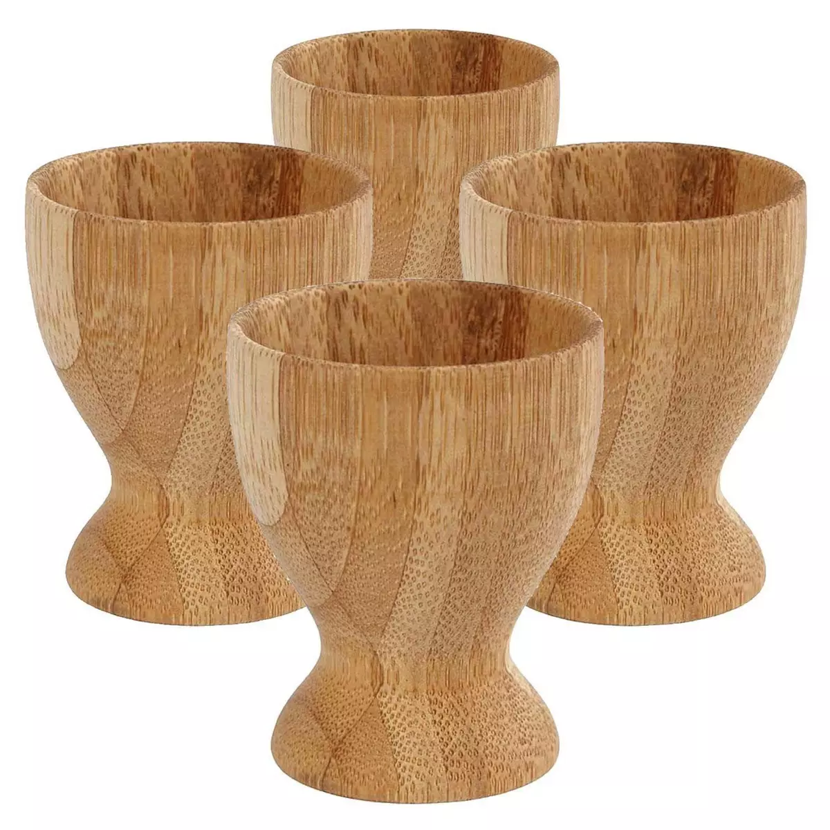  4 coquetiers en bambou à customiser 6 x Ø 4,8 cm