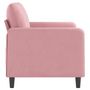 Voir la diapositive 4 : VIDAXL Canape a 2 places Rose 120 cm Velours