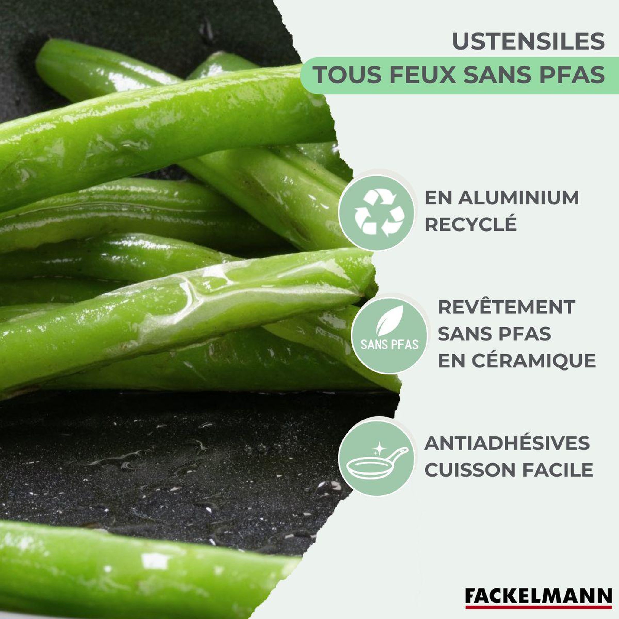 Voir la diapositive 4 : Fackelmann Ensemble de 4 poêles de 16, 20, 24 et 28 cm et 3 casseroles 16, 18 et 20 cm fackelmann brandao
