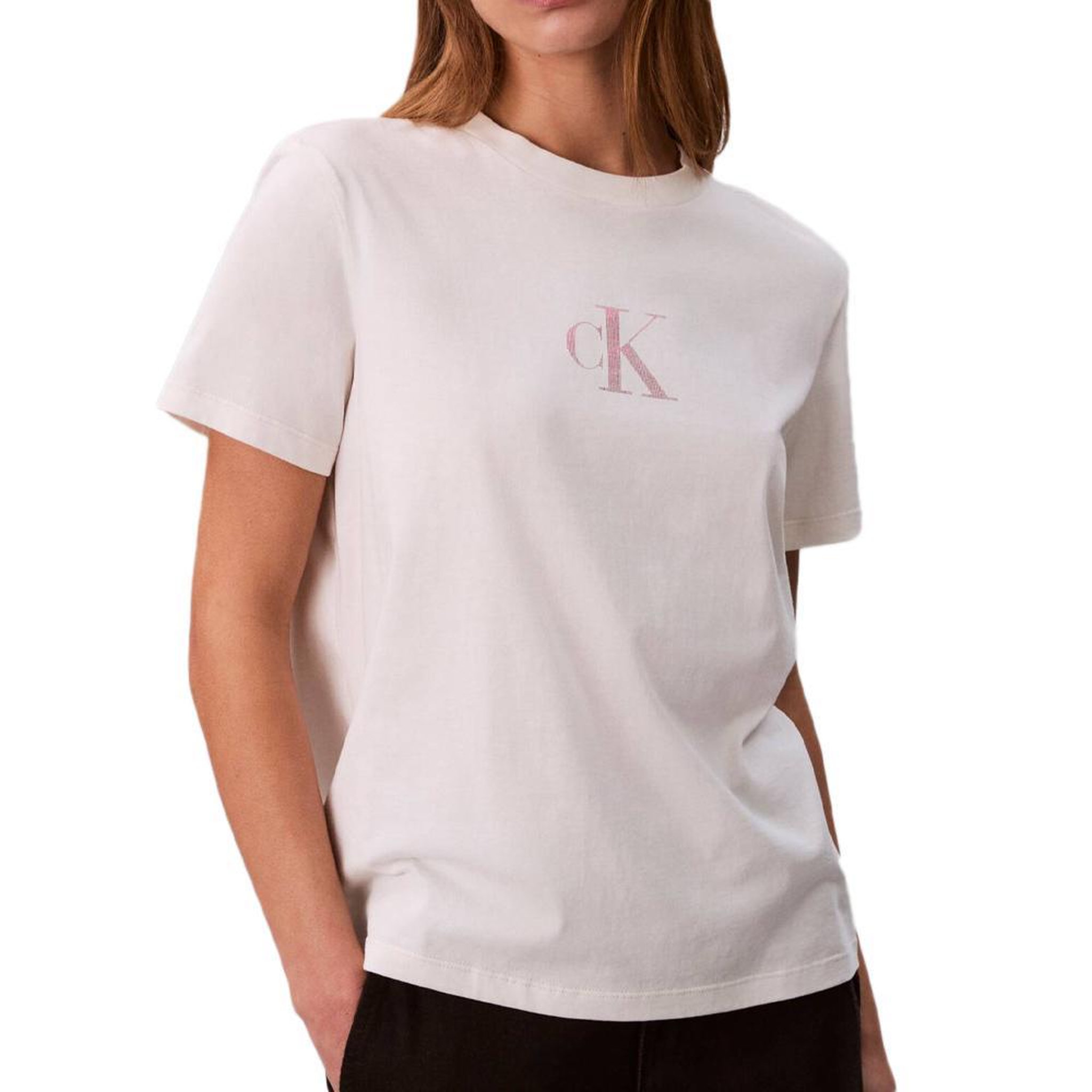 CALVIN KLEIN JEANS T-Shirt Blanc Femme Calvin Klein Jeans LV047E804G. Coloris disponibles : Blanc