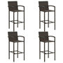 Voir la diapositive 3 : VIDAXL Ensemble de bar d'exterieur 5 pcs accoudoir Poly rotin Marron