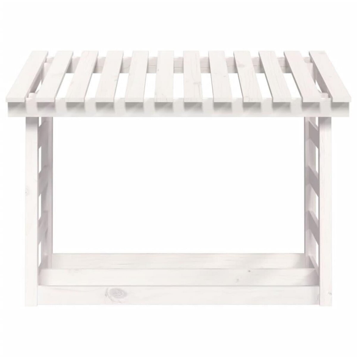 VIDAXL Support pour bois de chauffage Blanc 108x64,5x78 cm Bois de pin