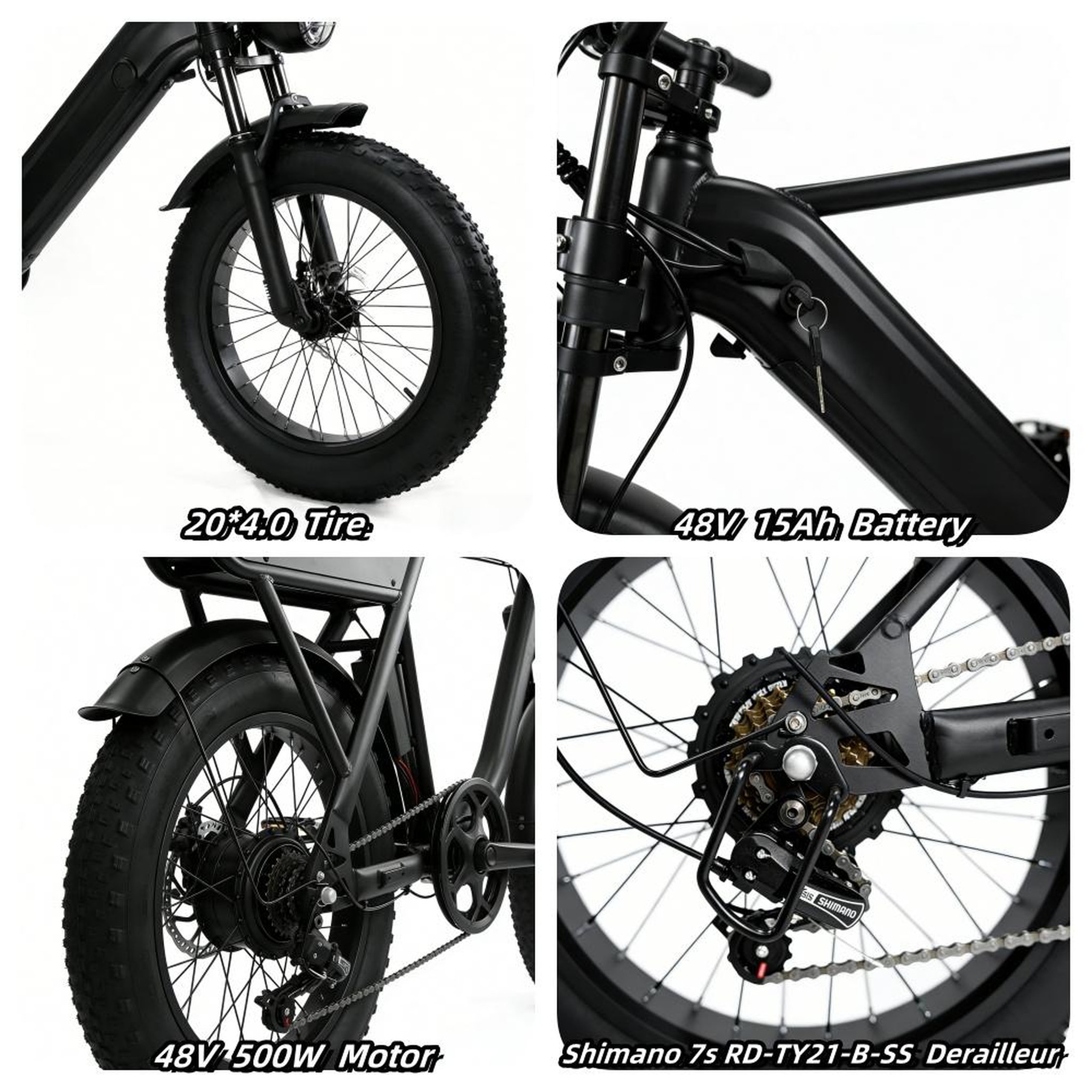 Voir la diapositive 5 : YANGOR Vélo électrique yangor y20, pneus larges 20 pouces