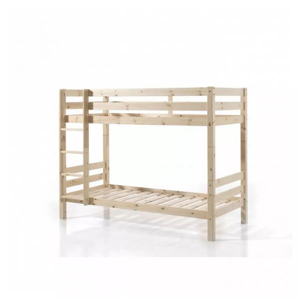 Vipack Lit superposé + tiroir de rangement bois naturel