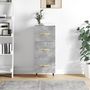 Voir la diapositive 1 : VIDAXL Buffet Gris beton 34,5x34x90 cm Bois d'ingenierie