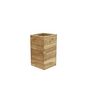 Voir la diapositive 3 : JARDIDECO Lot de deux cache-pots carrés en bois d'acacia - Jardideco