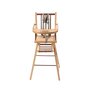 Voir la diapositive 3 : COMBELLE Chaise Haute André Fixe Hybride en Vieux Rose - Mobilier de Puériculture de Qualité