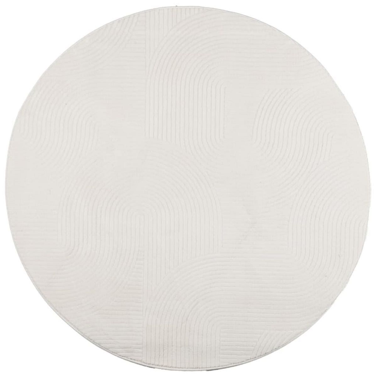 VIDAXL Tapis IZA poils courts style scandinave creme Ø 200 cm