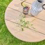 Voir la diapositive 3 : SWEEEK Table basse de jardin ronde bois d'acacia naturel 70cm - Kaita