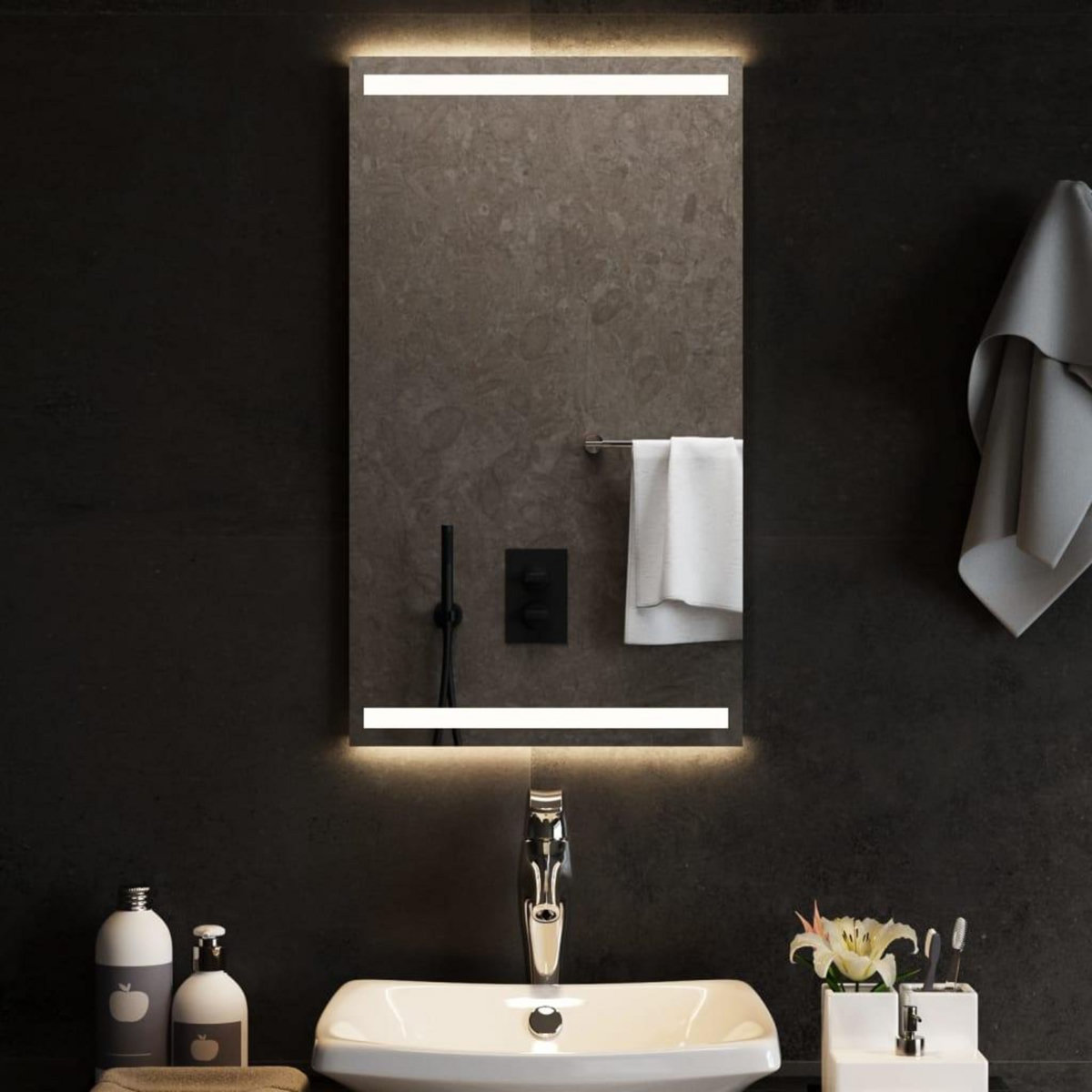 VIDAXL Miroir de salle de bain a LED 40x70 cm