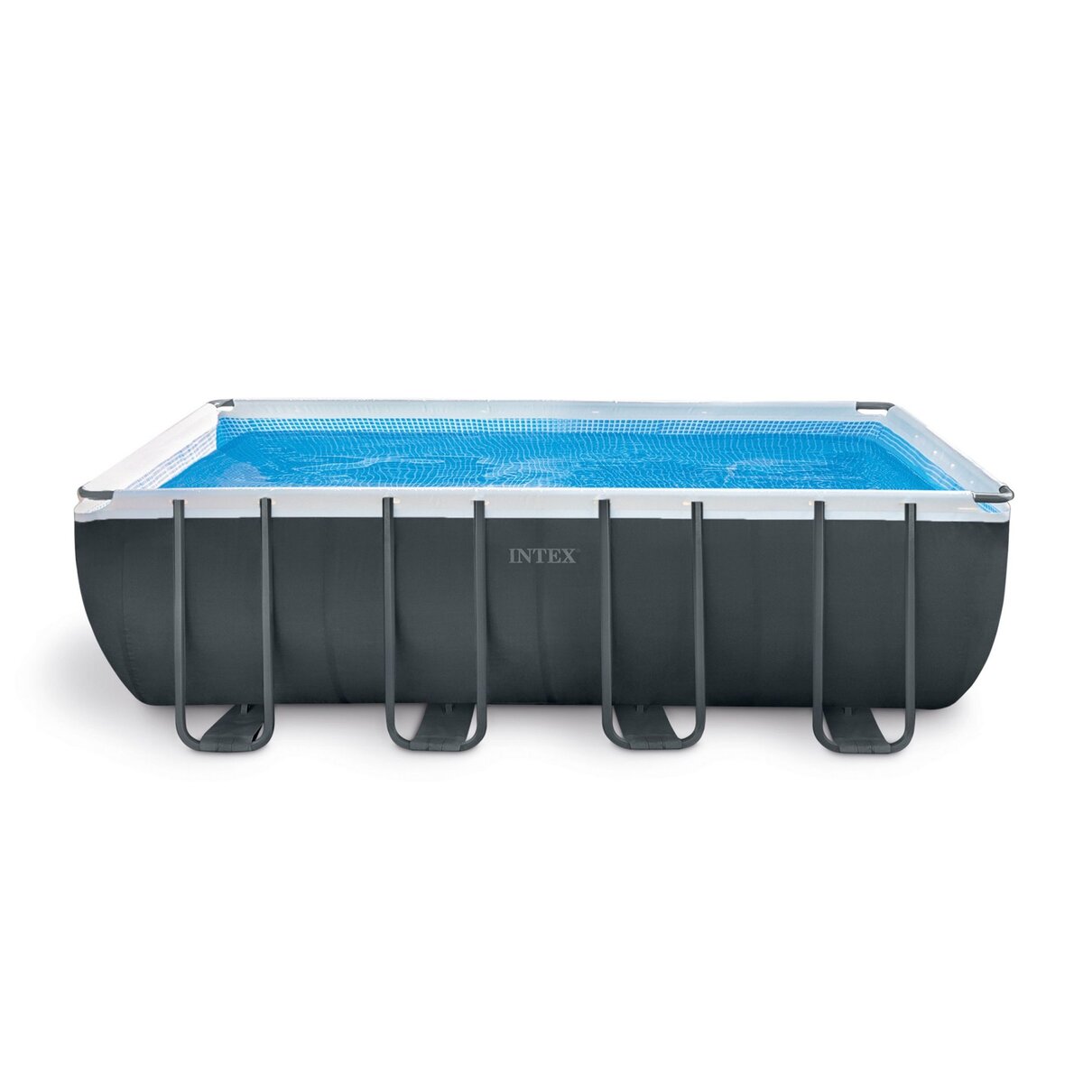 INTEX Piscine tubulaire rectangulaire - 732x366x132cm - ULTRA SILVER